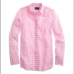 j crew gingham check boy shirt